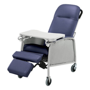 reclining nursing home chair / on casters / with legrest / with adjustable backrest