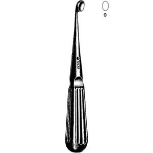 bone curette / straight