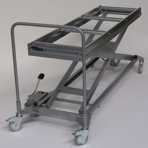 mortuary trolley / stainless steel / lifting / hydraulic