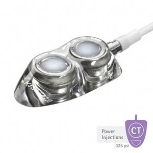 implantable venous port / double-lumen / silicone / titanium