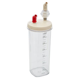 medical suction pump jar / for surgical suction pumps / plastic / antibacterial