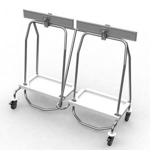 transport trolley / waste / with waste bag holder / 2-bag