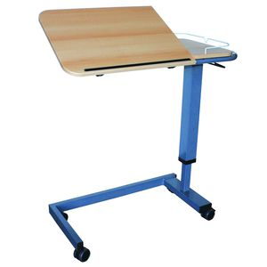 height-adjustable overbed table / tilting / on casters