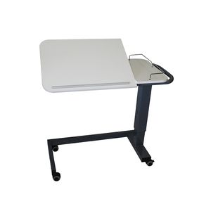 height-adjustable overbed table / tilting / on casters