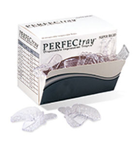 partial denture dental impression tray / perforated