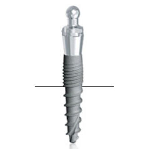 straight dental implant / titanium / ball / self-tapping