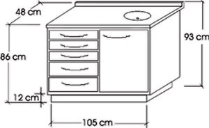 storage cabinet / for dental instruments / for dental clinics / with drawer
