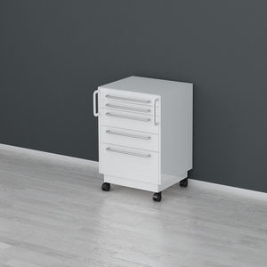 hospital cabinet / 4-drawer / on casters
