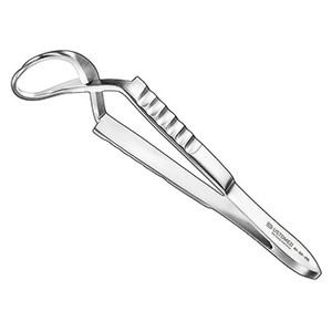 clamp forceps / surgical / Jones / curved