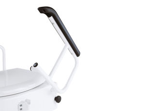 raised toilet seat with armrests