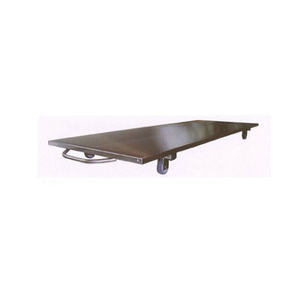 mortuary stretchers / on casters / stainless steel