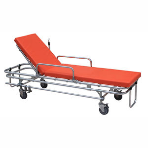 transport stretcher trolley / emergency / manual / with adjustable backrest