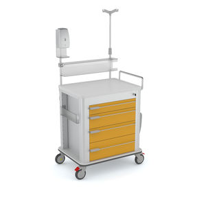 storage trolley / isolation / multi-function / with shelf unit