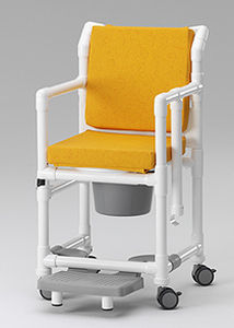 commode chair / shower / on casters / with bucket