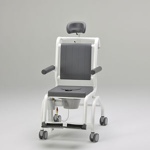 shower chair / commode / with footrest / with bucket