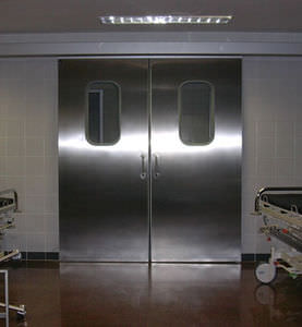 sliding door / hospital / laboratory / for healthcare facilities