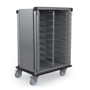 sterile material cabinet / with door / mobile / stainless steel