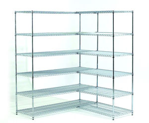 5-shelf shelving unit / stainless steel