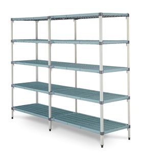 4-shelf shelving unit / stainless steel