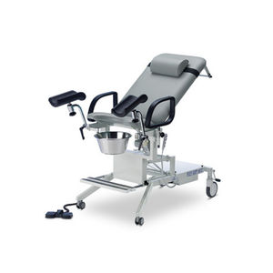 gynecological examination chair / electric / height-adjustable / on casters