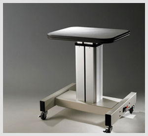 electric ophthalmic instrument table / on casters / height-adjustable
