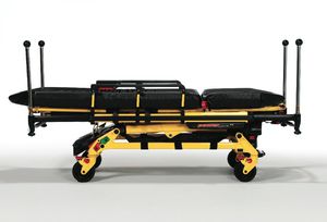 emergency stretcher trolley / electro-hydraulic / height-adjustable / with adjustable backrest