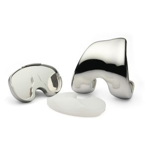 three-compartment knee prosthesis / mobile-bearing