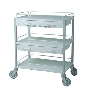 transfer cart / 2-drawer / 3-tray / non-magnetic