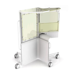 X-ray radiation shielding screen / mobile / with window