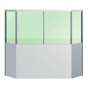 X-ray radiation shielding screen / floor-mounted / with window