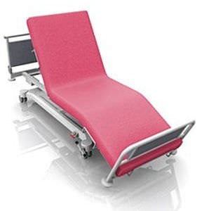 medical bed / electric / height-adjustable / on casters