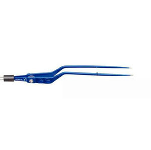 electrosurgical forceps / bipolar / bayonet / anti-adhesive