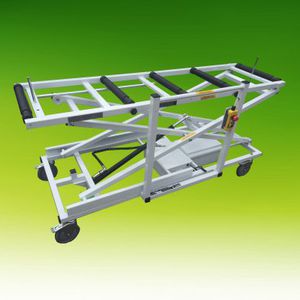 mortuary trolley / loading / coffin / height-adjustable