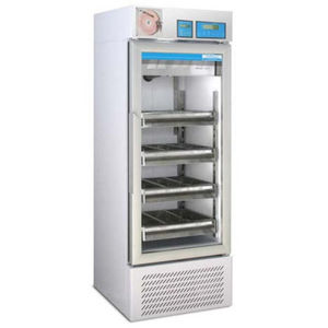 blood bank refrigerator / cabinet / with automatic defrost / stainless steel