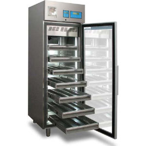 blood bank refrigerator / cabinet / with automatic defrost / stainless steel