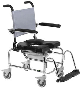 shower chair / with armrests / with bucket / on casters