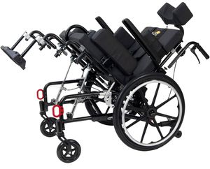 passive wheelchair / with headrest / reclining / height-adjustable