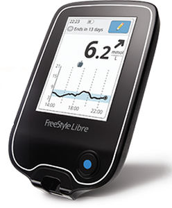 non-invasive blood glucose meter / with lancing device / with touchscreen / patch