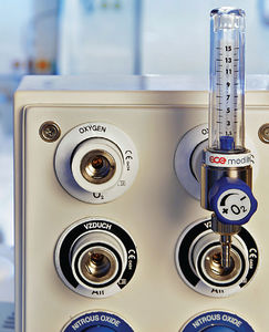air flow meter / oxygen / variable-area / plug-in type