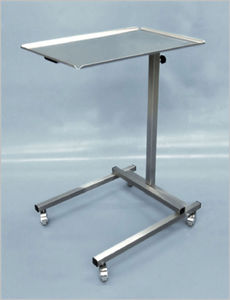 Mayo table on casters / height-adjustable / stainless steel