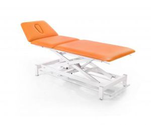 electric massage table / height-adjustable / 3-section