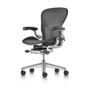 office chair / with armrests / on casters / height-adjustable