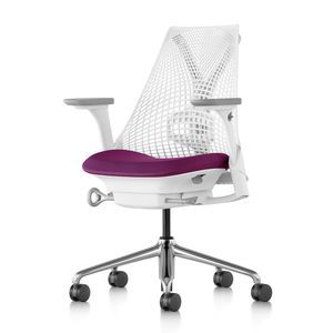 office chair / with armrests / on casters / height-adjustable