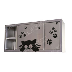 hospital cabinet / with shelf / stainless steel