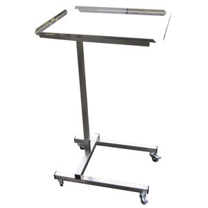 Mayo table on casters / height-adjustable / stainless steel