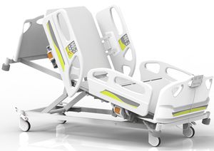 hospital bed / electric / height-adjustable / on casters