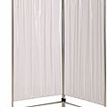on casters medical bed side screen / 2 folds - H-62