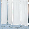 on casters medical bed side screen / 4 folds - M600826