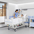 hospital bed / electrical / height-adjustable / 4-section - Eleganza 1