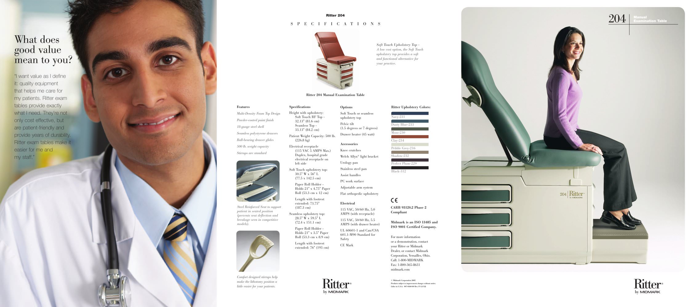 Brochure 204 Manual Examination Table Midmark Pdf Catalogue Brochure 204 Manual Examination Table 1 2 Pages